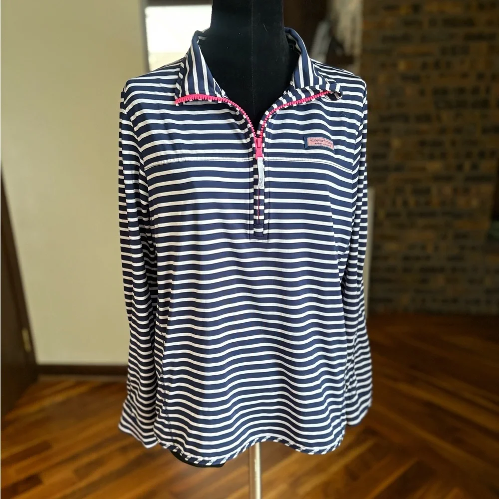 Renwick Sport & Vineyard Vines Striped Half-Zip Pullover SET, ECU - Picture 3 of 17